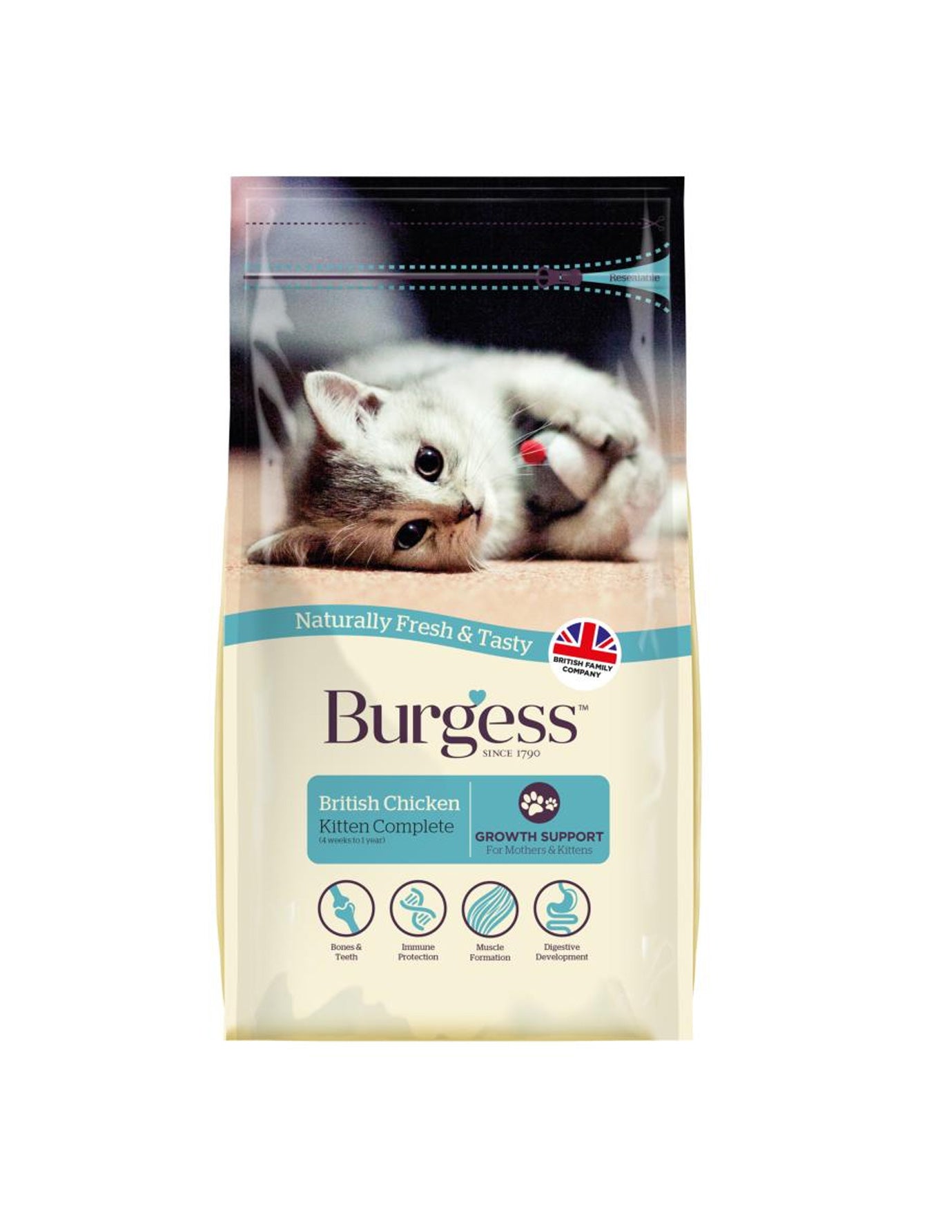 Burgess Cat 1.5kg British Chicken Kitten Complete Dry Cat Food image 2