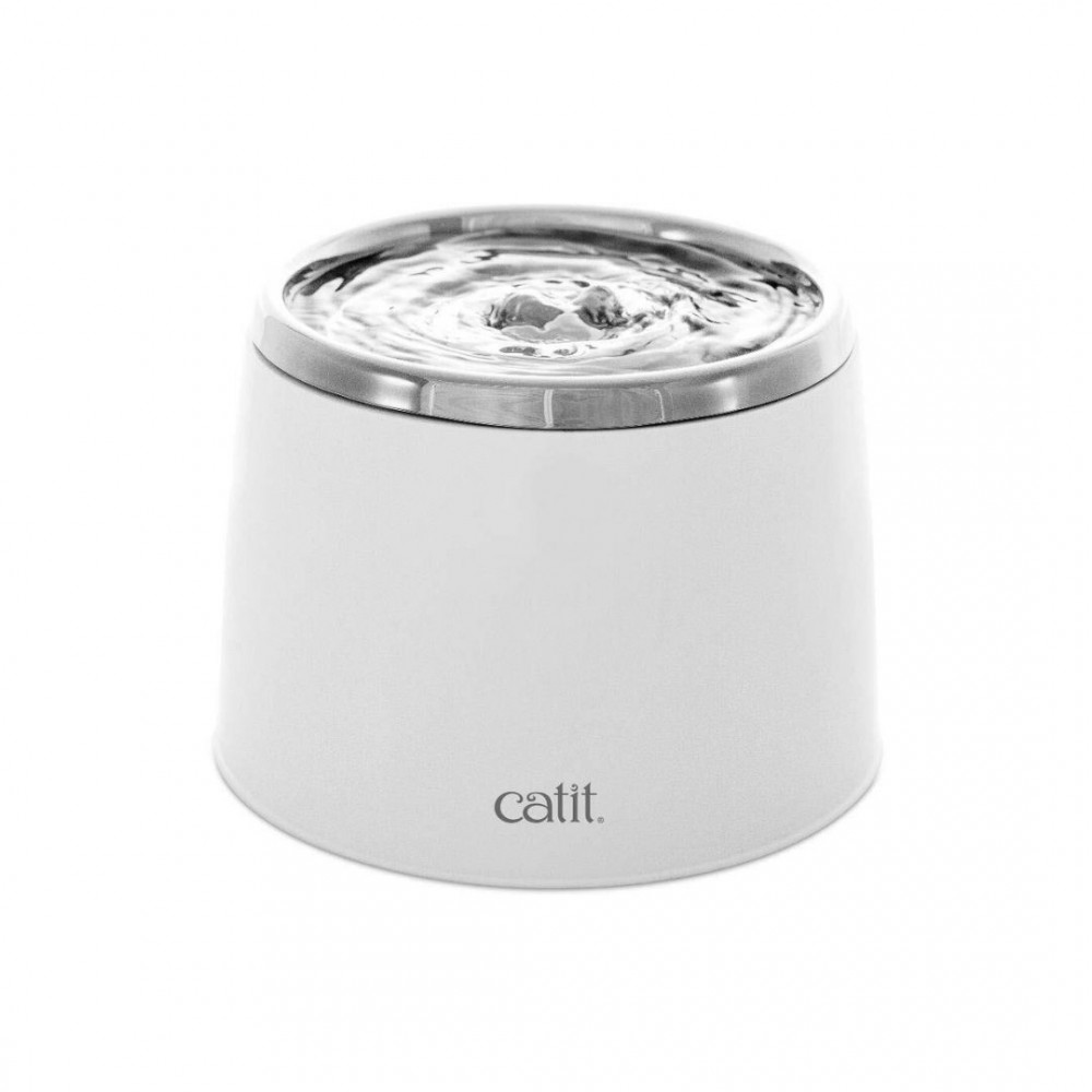 Catit Stainless Steel Top Fountain White 2L image 2