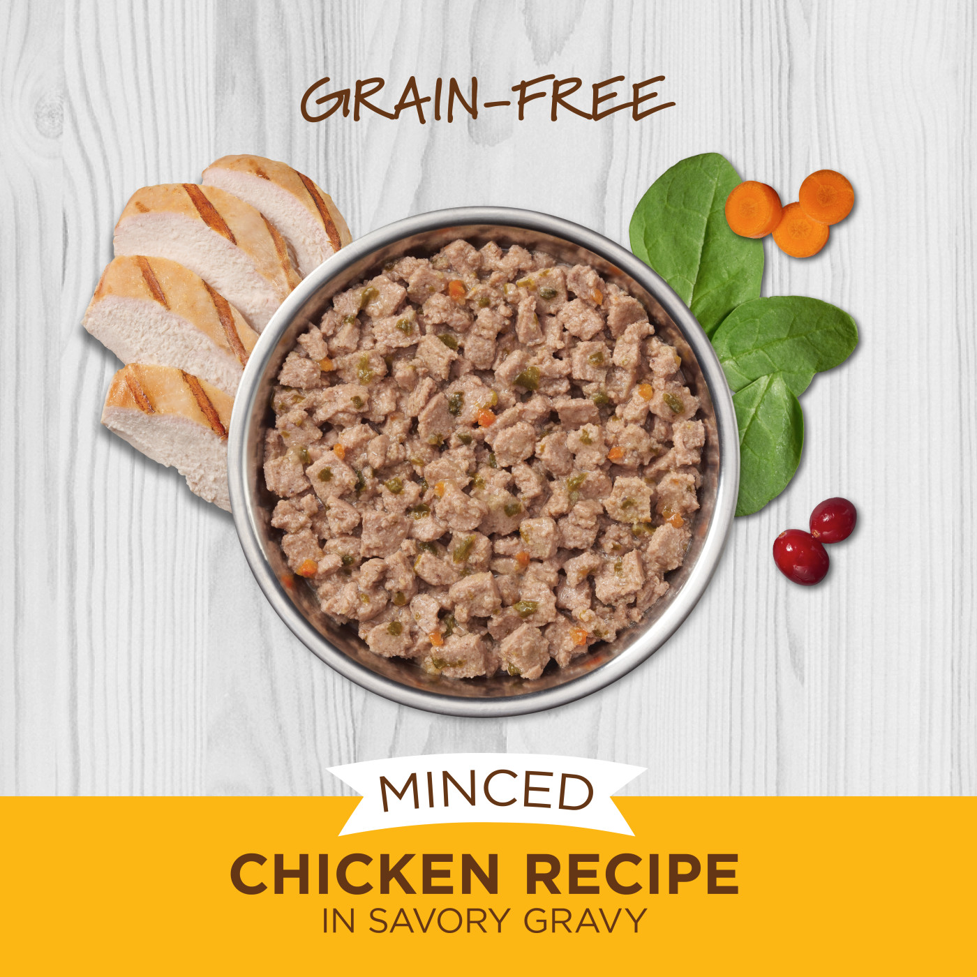 Instinct Grain Free Minced Cups Cat 3.5oz Recipe with Real Chicken Wet Cat Food (EXP: 18 Oct 2026) image 3