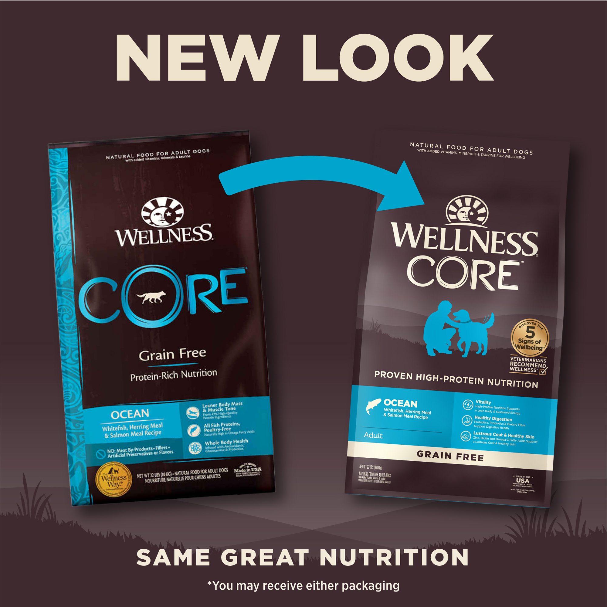 Wellness CORE Dog 10kg (22lb) Ocean Fish Grain Free Dry Dog Food image 5