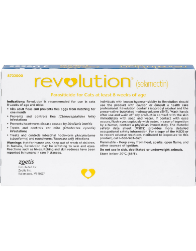 Revolution Selamactic Topical Solution for 2.6-7.5kg Cat 3 Single Dose Tubes image 2