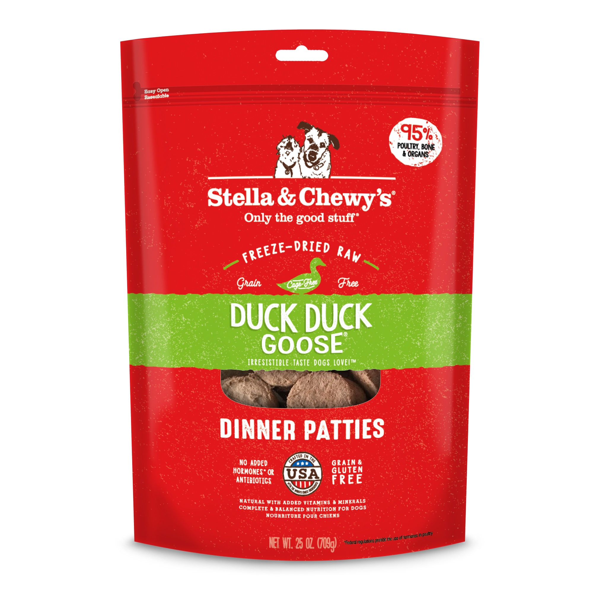 Stella & Chewy's Dinner Patties 25oz (709g) Duck Duck Goose Dry Dog Food image 2