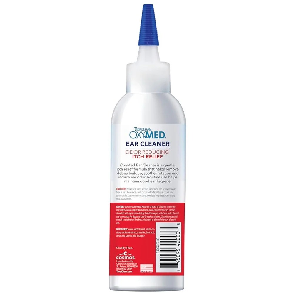 Tropiclean OxyMed 4oz (118ml) Ear Cleaner For Dogs & Cats image 2