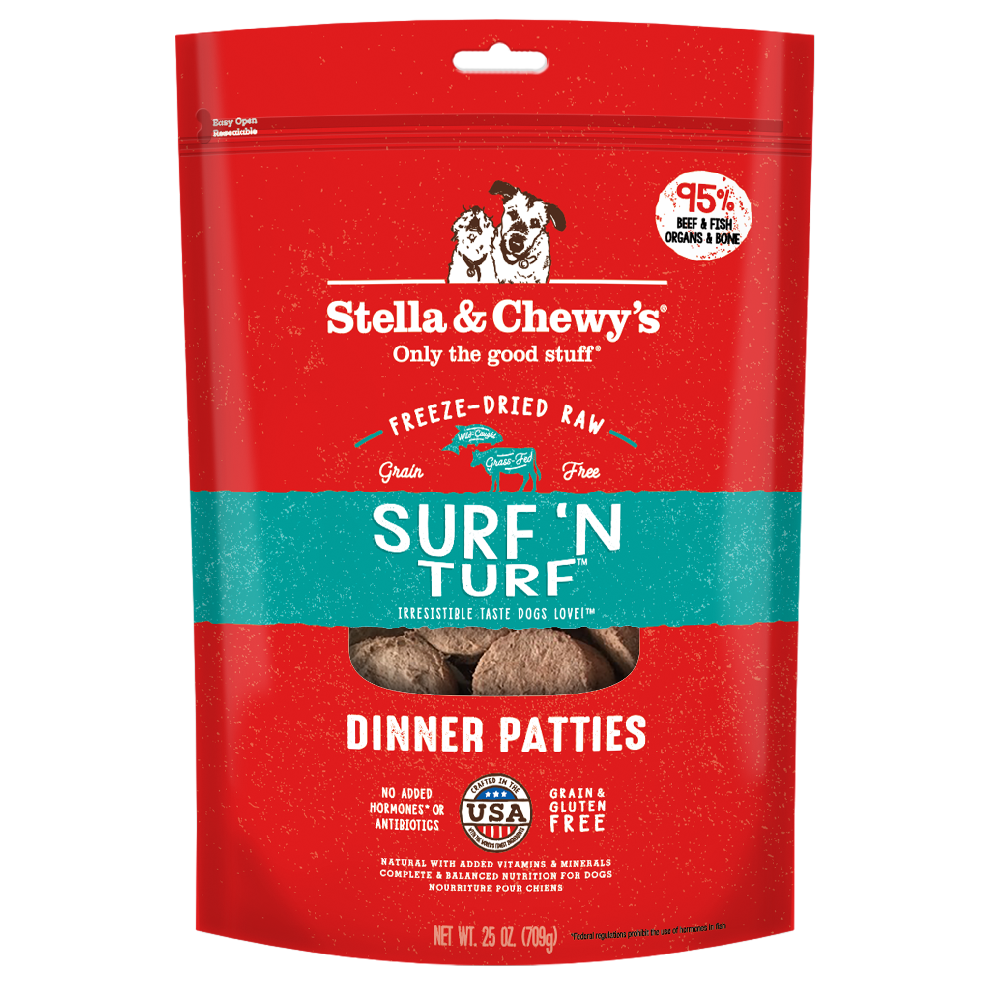 Stella & Chewy's Dinner Patties 25oz (709g) Surf 'N Turf Dry Dog Food image 2