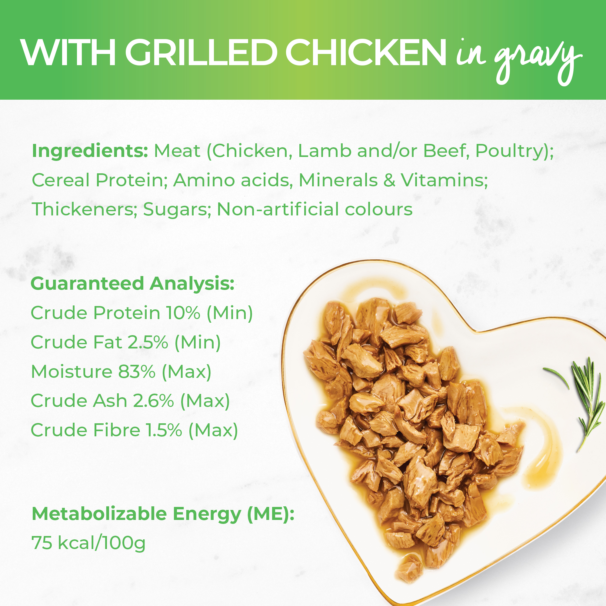 Fancy Feast Cat 50g Petite Delights with Grilled Chicken In Gravy Pouch Wet Cat Food image 3