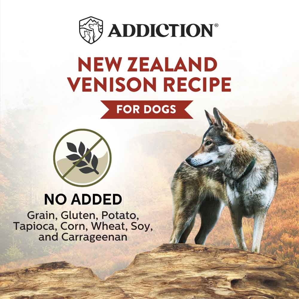 Addiction Dog Wild Islands 185g Venison Meats Grain Free Wet Canned Dog Food image 4