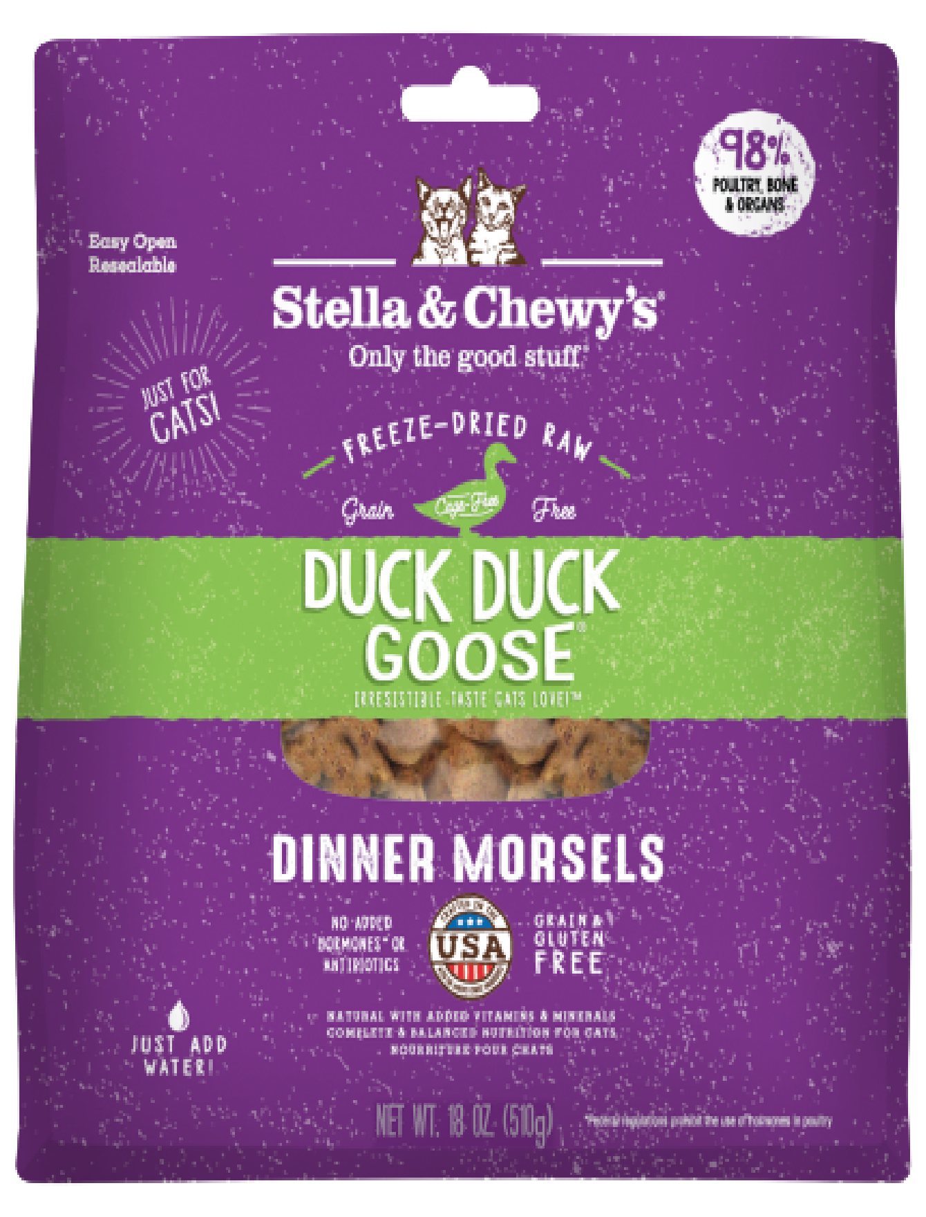 Stella & Chewy's Freeze Dried Cat Dinner Morsels 510g Duck Duck Goose Dry Cat Food image 3
