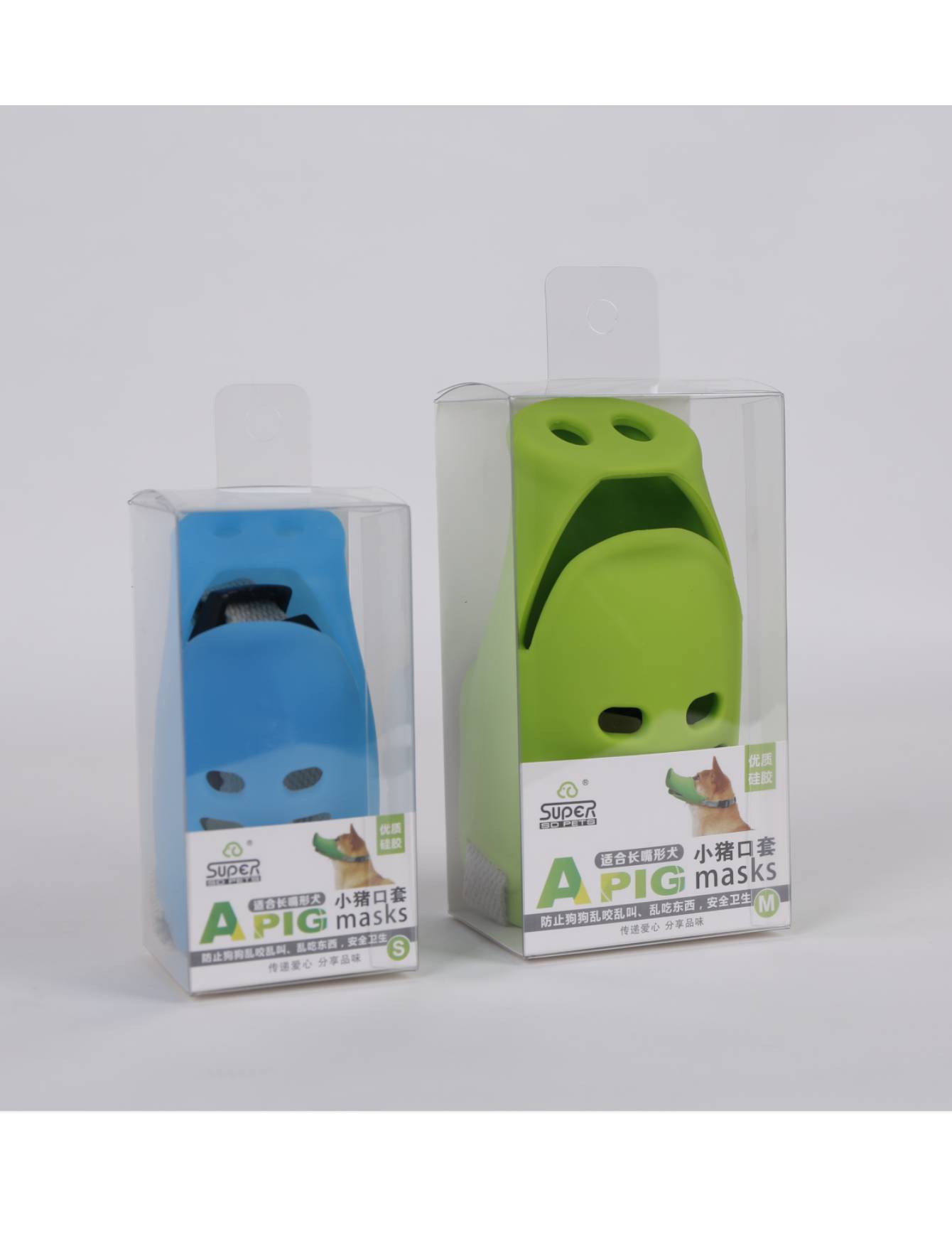 Super Design Green Pig Mask Silicone Muzzle image 3