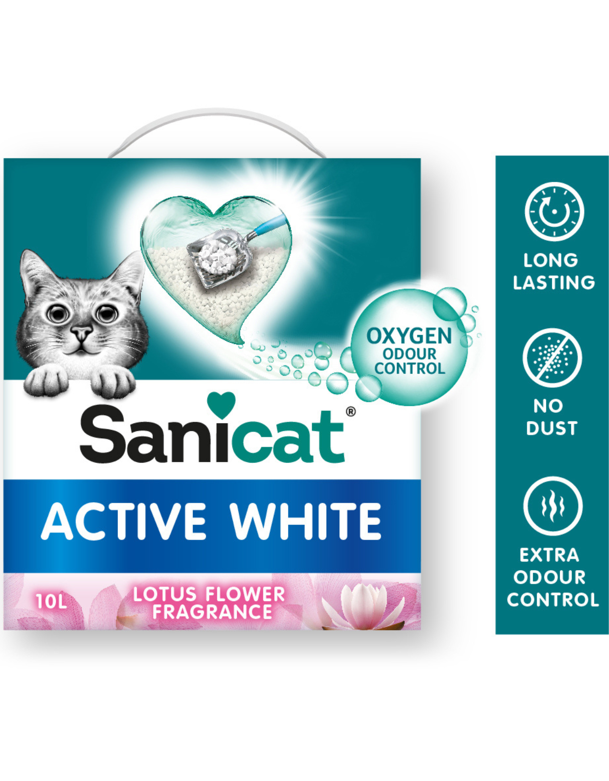 Sanicat 6L Active White Lotus Flower Scent Bentonite Cat Litter image 6