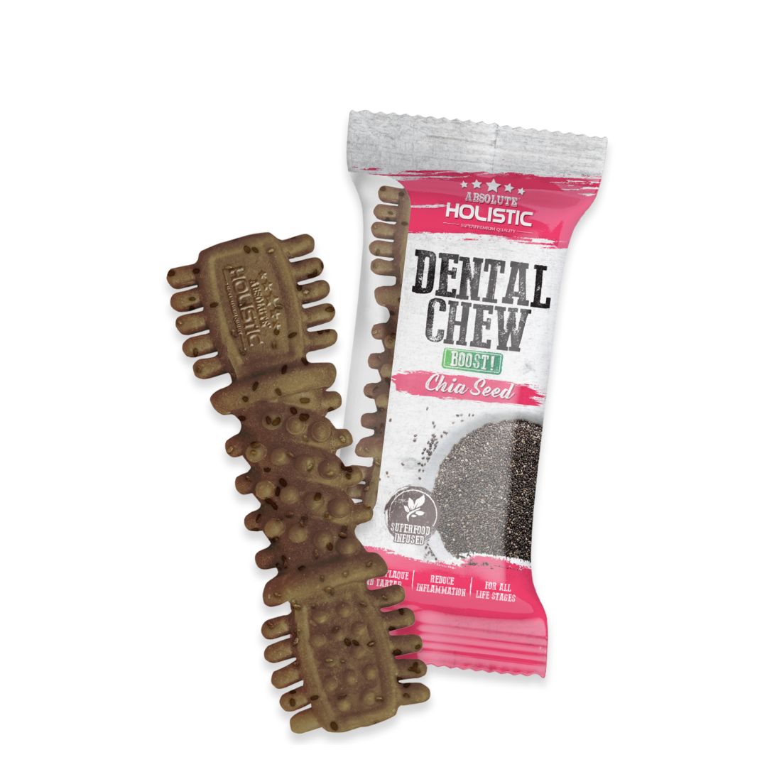 Absolute Holistic Dog 4'' (25g) Dental Chew Boost Chia Seed Dog Treat image 1