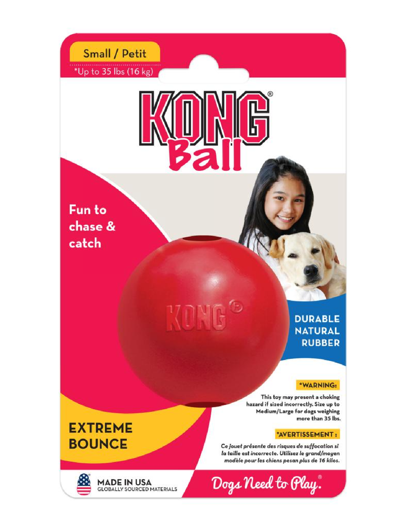 Kong Classic Ball Dog Toy M/L image 3