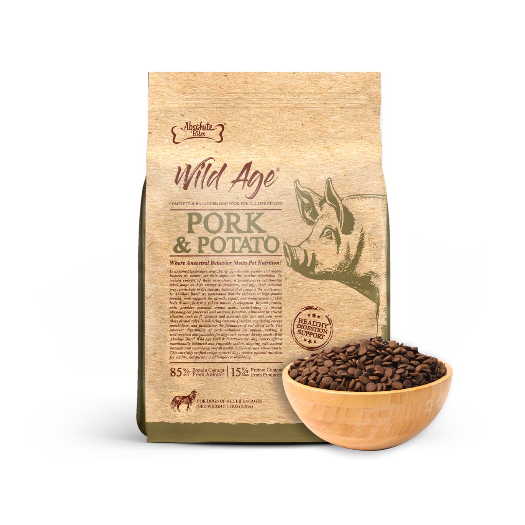 Absolute Bites Dog Wild Age 1.5kg Pork & Potato Dry Dog Food image 4