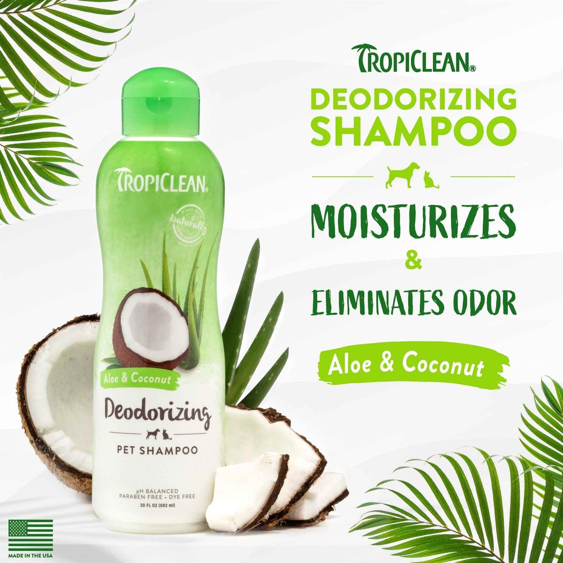 Tropiclean 1 gallon (3.78L) Aloe & Coconut Shampoo (Deodorizing) For Dogs & Cats image 2