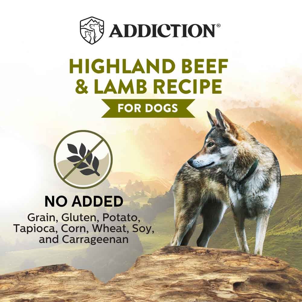 Addiction Dog Wild Islands 185g Highland Beef & Lamb Grain Free Wet Canned Dog Food image 7