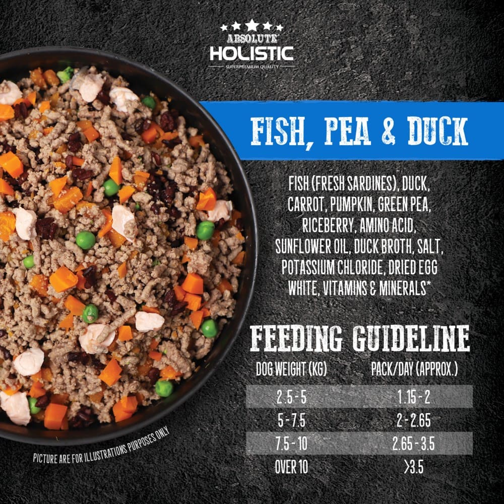 [NOT FOR SALE] Absolute Holistic Home Cooked Recipe 125G Fish, Peas & Duck Dog Food (1 Pack) image 2