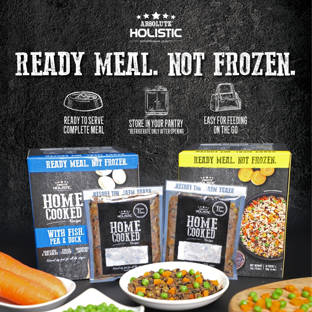 Absolute Holistic Home Cooked Recipe Trial Pack (125G X 3) Duck, Peas & Pumpkin Dog Food image 3