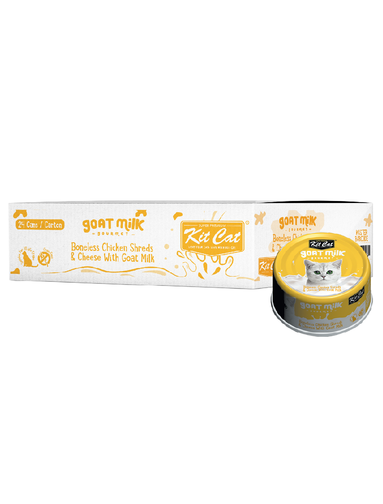 Kit Cat 70g Goat Milk Gourmet Boneless Chicken Shreds & Cheese With Goat Milk Wet Cat Food (EXP: 18 Mar 2027) image 4
