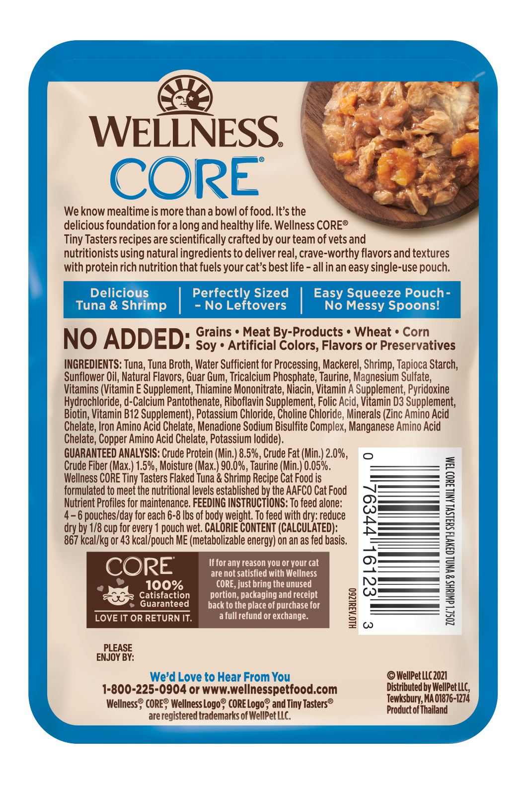 Wellness CORE Cat 50g Tiny Tasters Flaked Tuna & Salmon Wet Cat Food (EXP: 30 Nov 2026) image 2