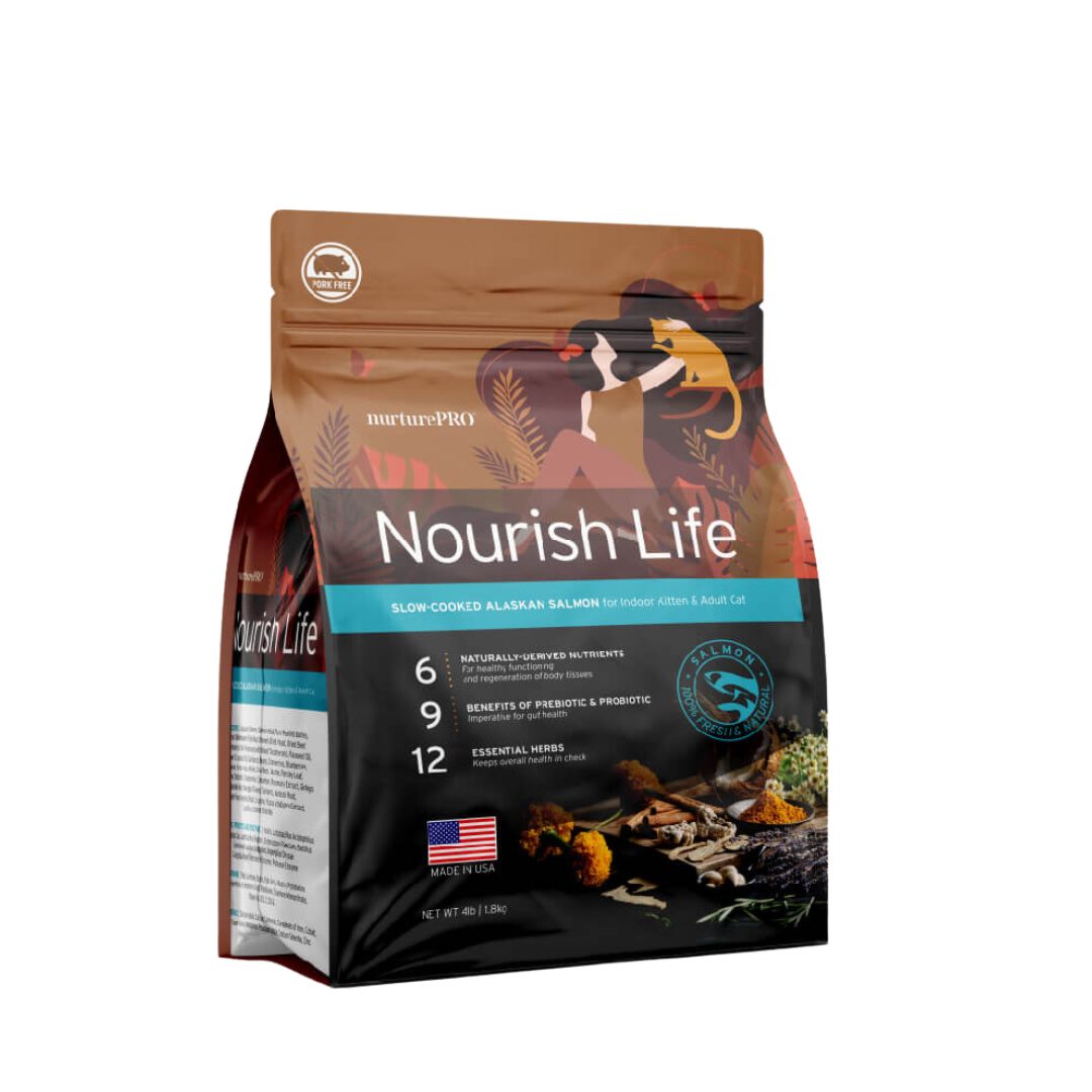 Nurture Pro Cat Nourish Life Slow-Cooked Alaskan Salmon For Indoor Kitten & Adult Cat Dry Cat Food	 image 3