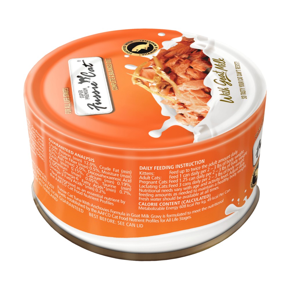 Fussie Cat Goat Milk 70g Tuna with Anchovies in Gravy Wet Cat Food image 3