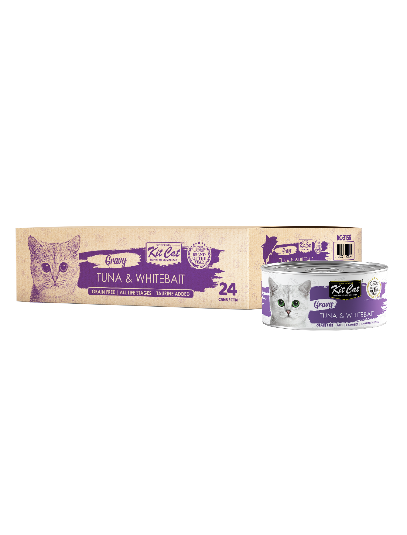 Kit Cat 70g Gravy Canned Tuna & Whitebait Wet Cat Food image 3