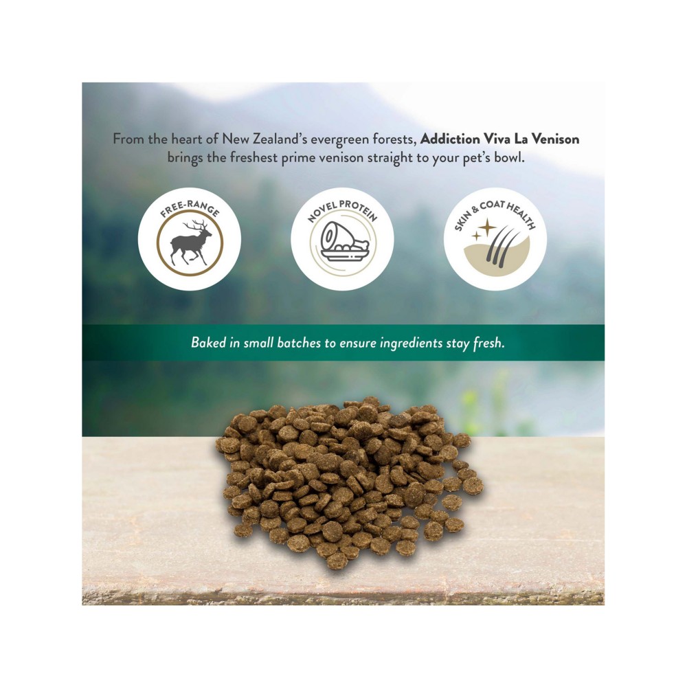 Addiction Cat Grain Free 10lbs Viva La Venison Dry Cat Food image 2