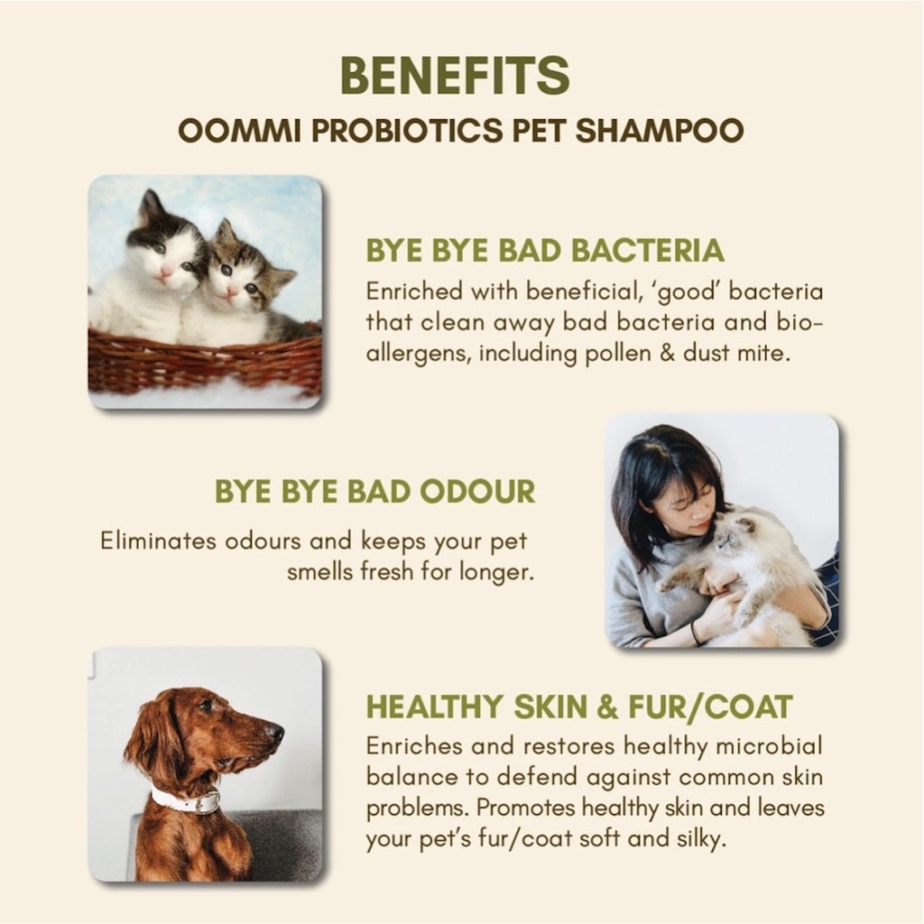 OOMMI 500ml Probiotics Hypoallergenic Pet Shampoo for Sensitive Skin image 4
