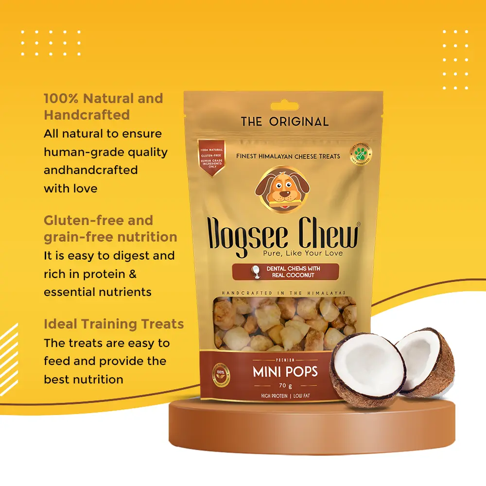 Dogsee Chew Dog 70g Coconut Minipops Dog Treat image 3