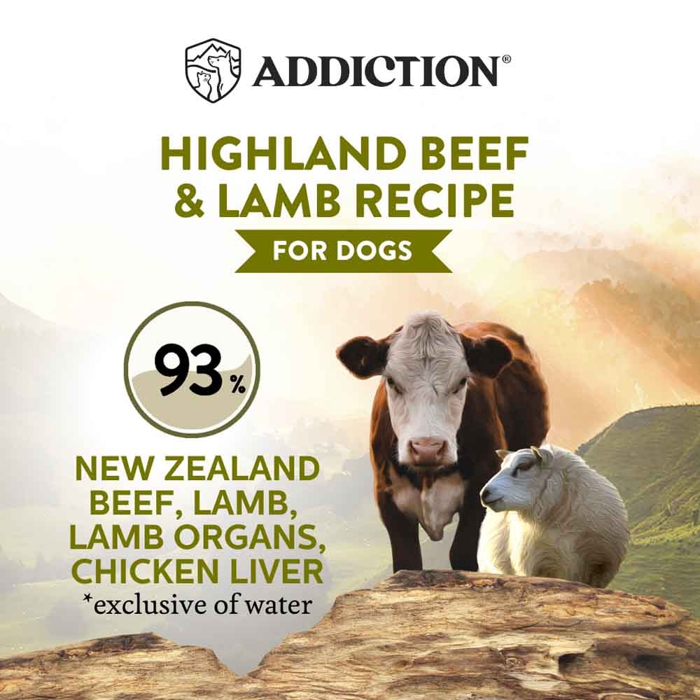 Addiction Dog Wild Islands 185g Highland Beef & Lamb Grain Free Wet Canned Dog Food image 5