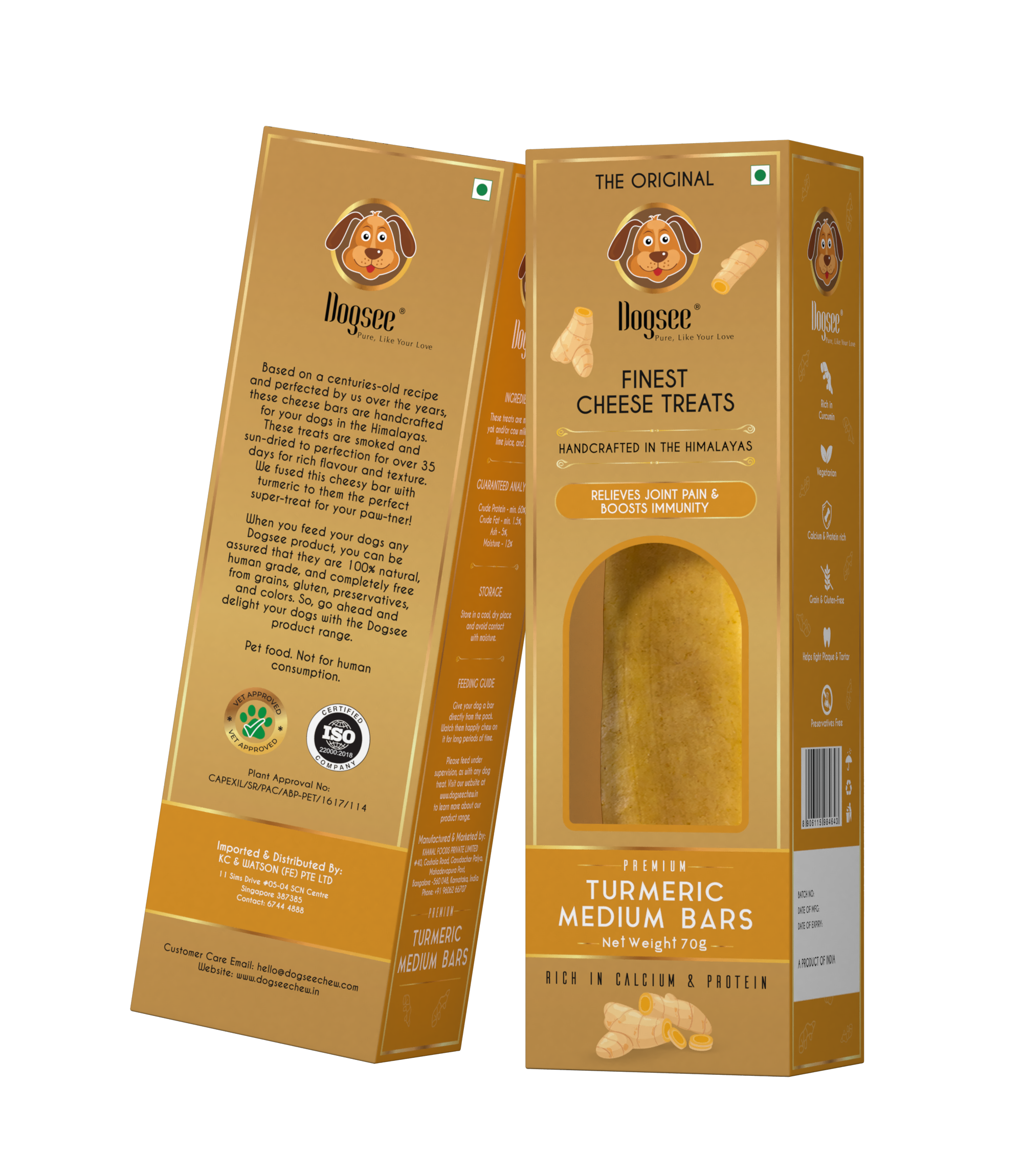 Dogsee Dental Chew Singles Medium Long-lasting Tumeric 70g for Medium Dogs image 2