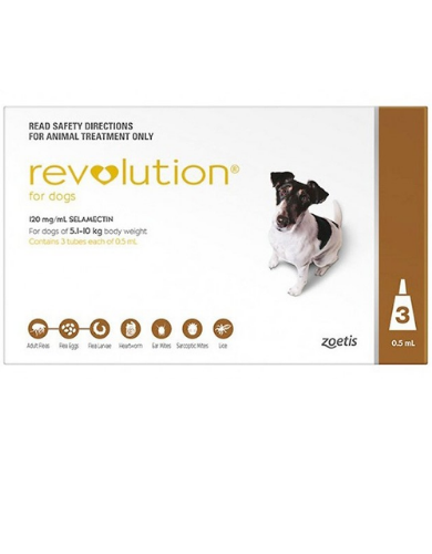 Revolution Selamactic Topical Solution for 5-10kg Dog 3 Single Dose Tubes image 9