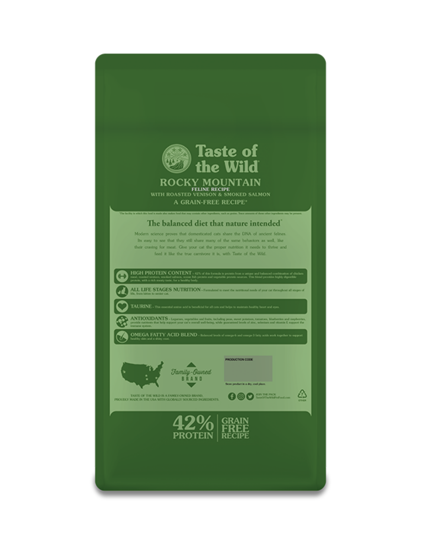 Taste Of The Wild Cat 500g Rocky Mountain Roasted Venison & Smoked Salmon Dry Cat Food image 5
