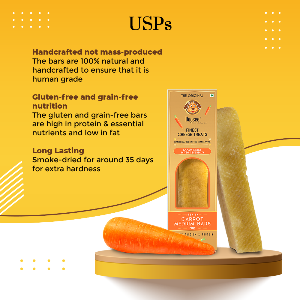 Dogsee Dental Chew Singles Medium Long-lasting Carrot 70g for Medium Dogs image 3