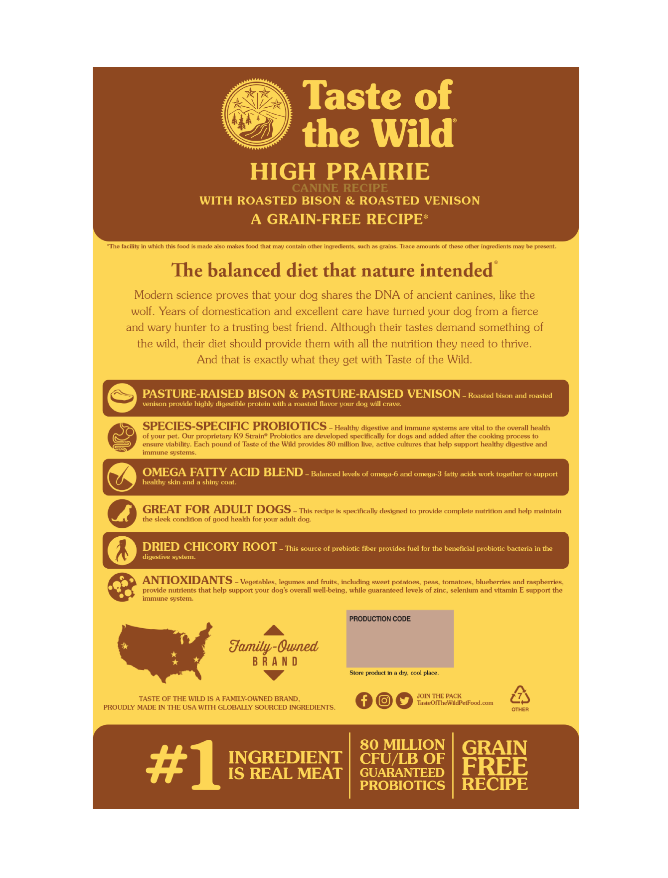 Taste of the Wild Dog Sample High Prairie Recipe with Roasted Bison & Roasted Venison Canine Dry Dog Food image 2