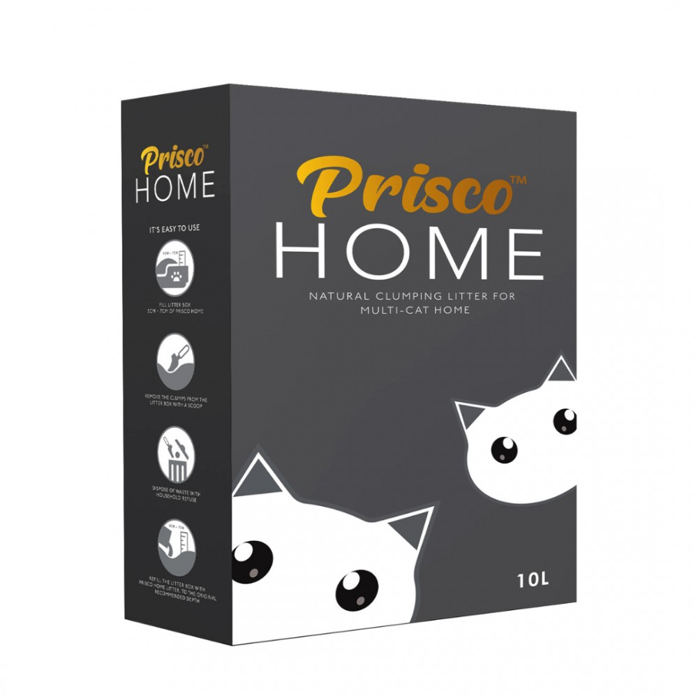 Prisco Home 10L Multi-cat Natural Clumping Cat Litter image 2
