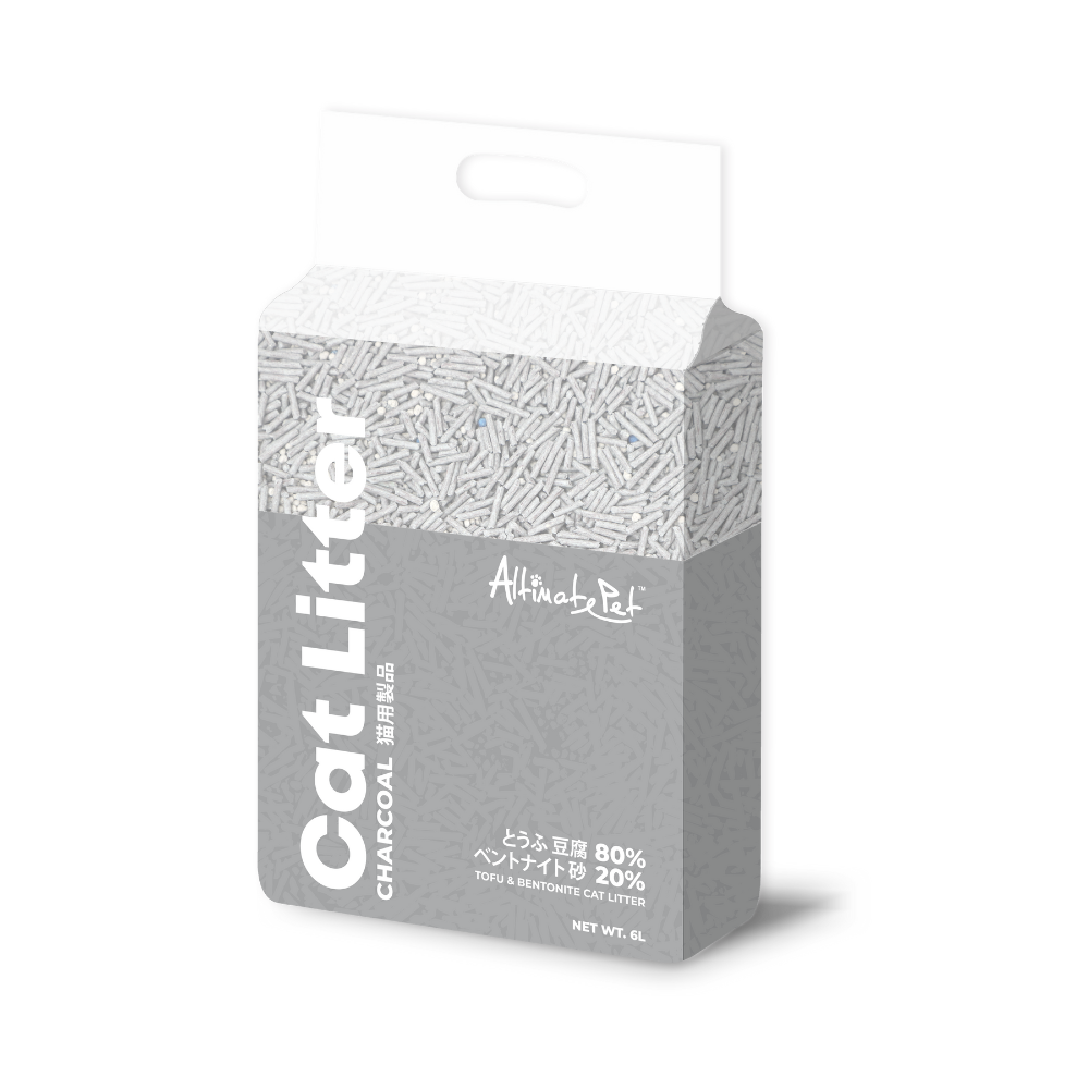 Altimate Pet Tofu & Bentonite Cat Litter 6L Charcoal image 2