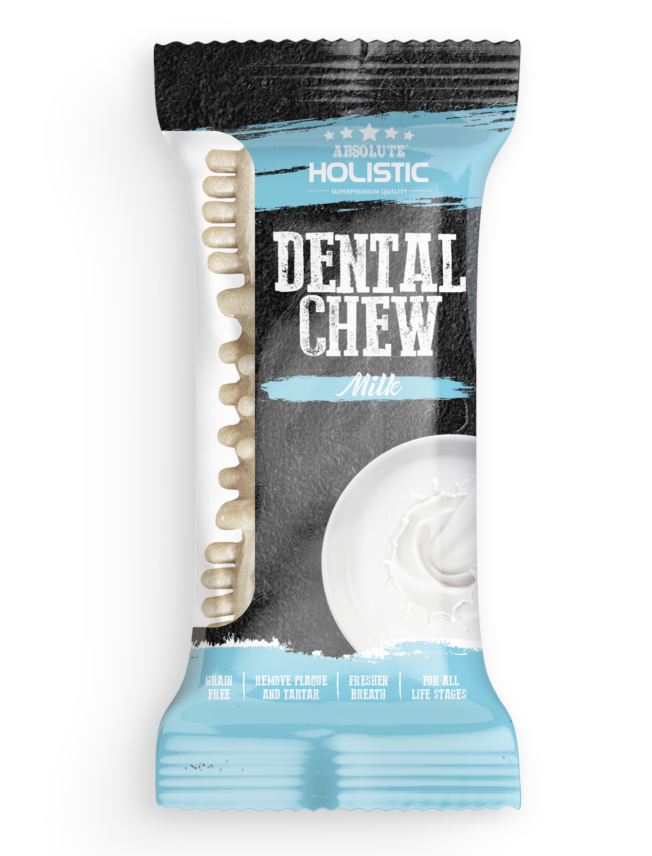 Absolute Holistic Dog 4" (25g) Dental Chew Milk Dog Treat image 3
