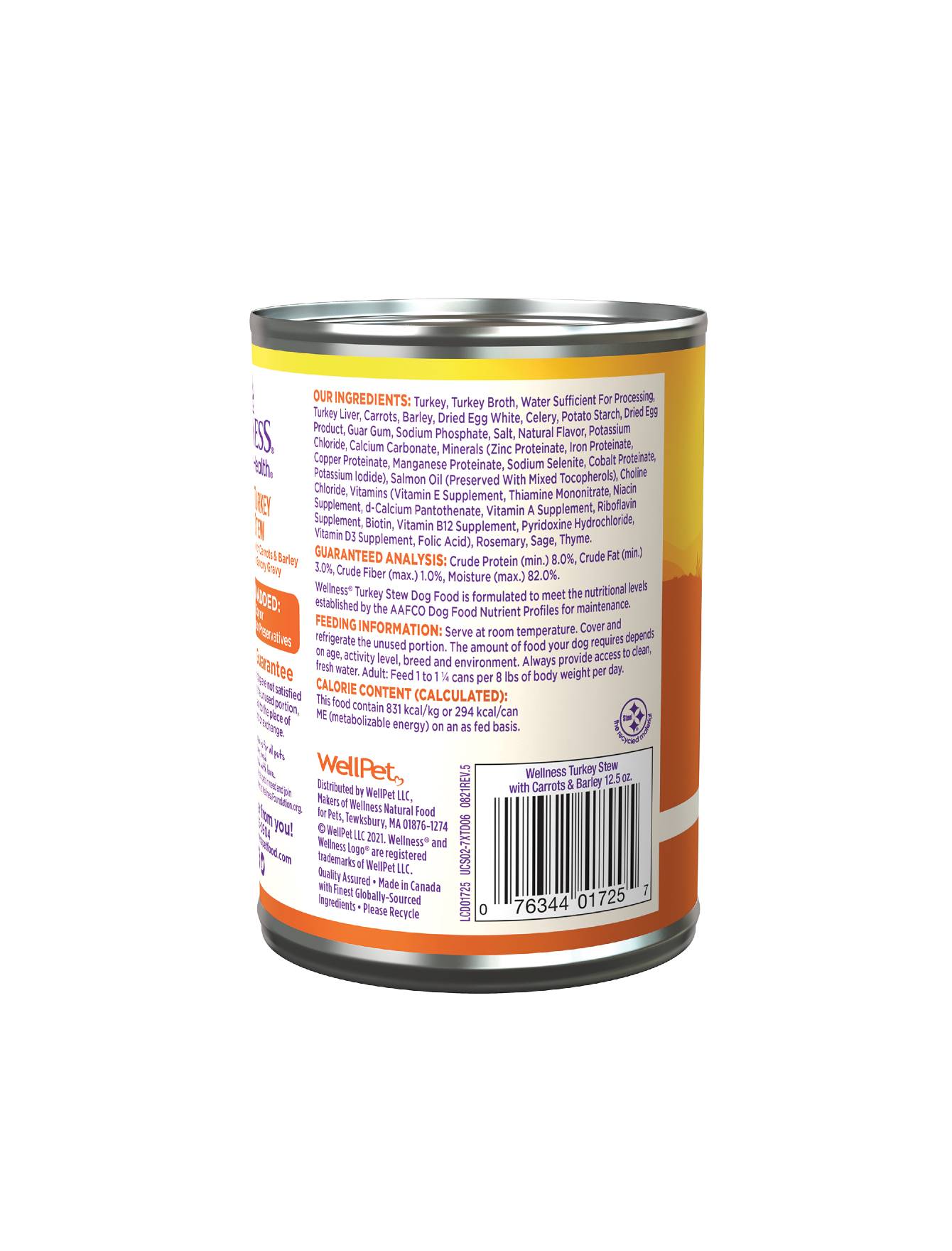 Wellness Stew Turkey with Barley & Carrots Wet Dog Food 354g image 2