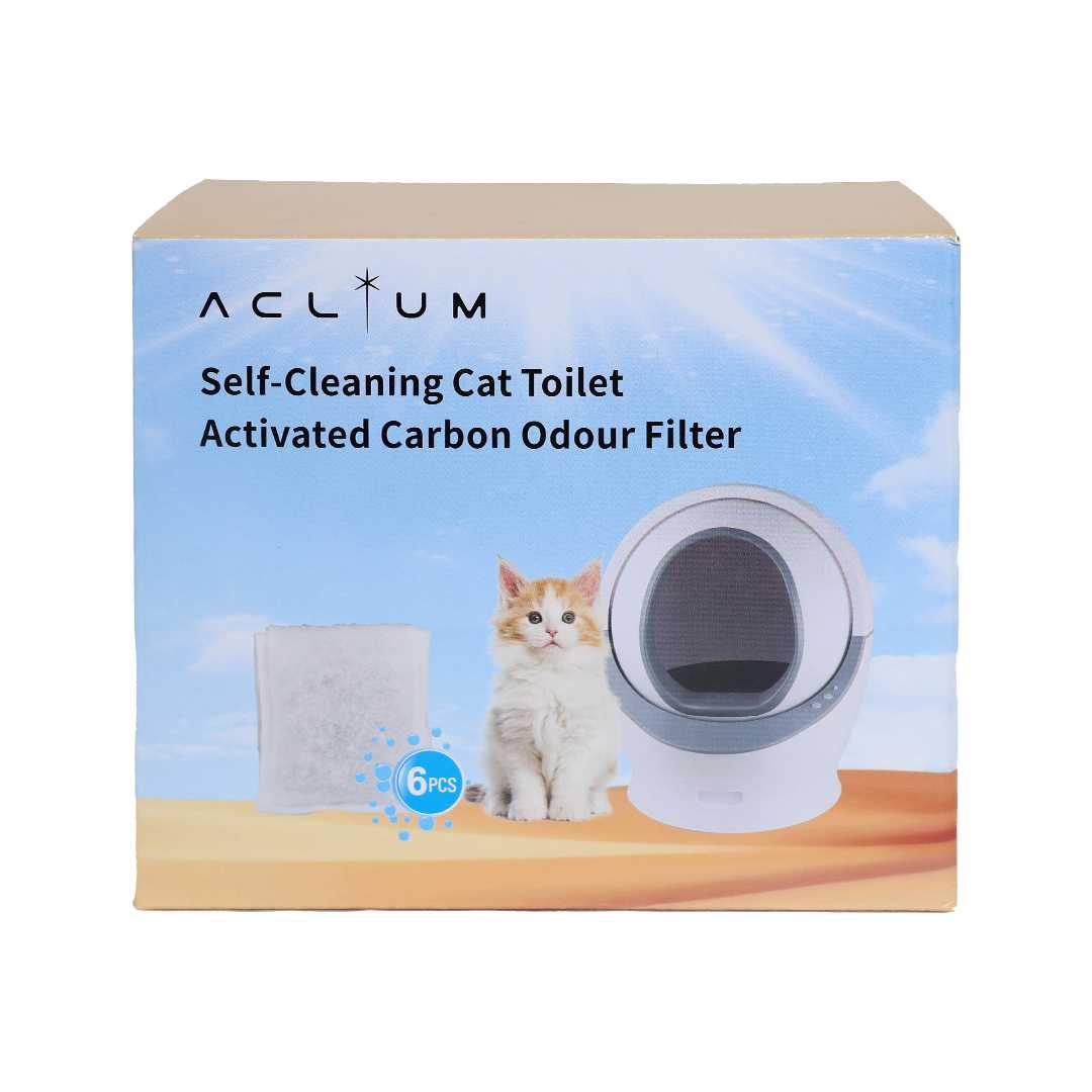 Aclium Activated Carbon Odor Filter for Self-Cleaning Cat Toilet CTR-01B (6 pieces) image 2