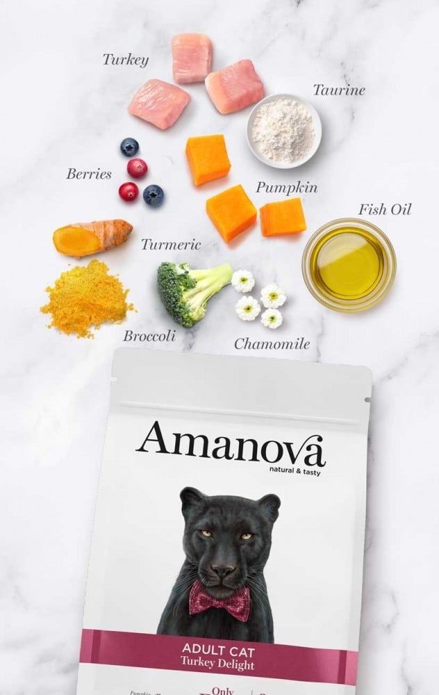 Amanova Cat 1.5kg Adult Turkey Delight Grain Free Dry Cat Food image 2
