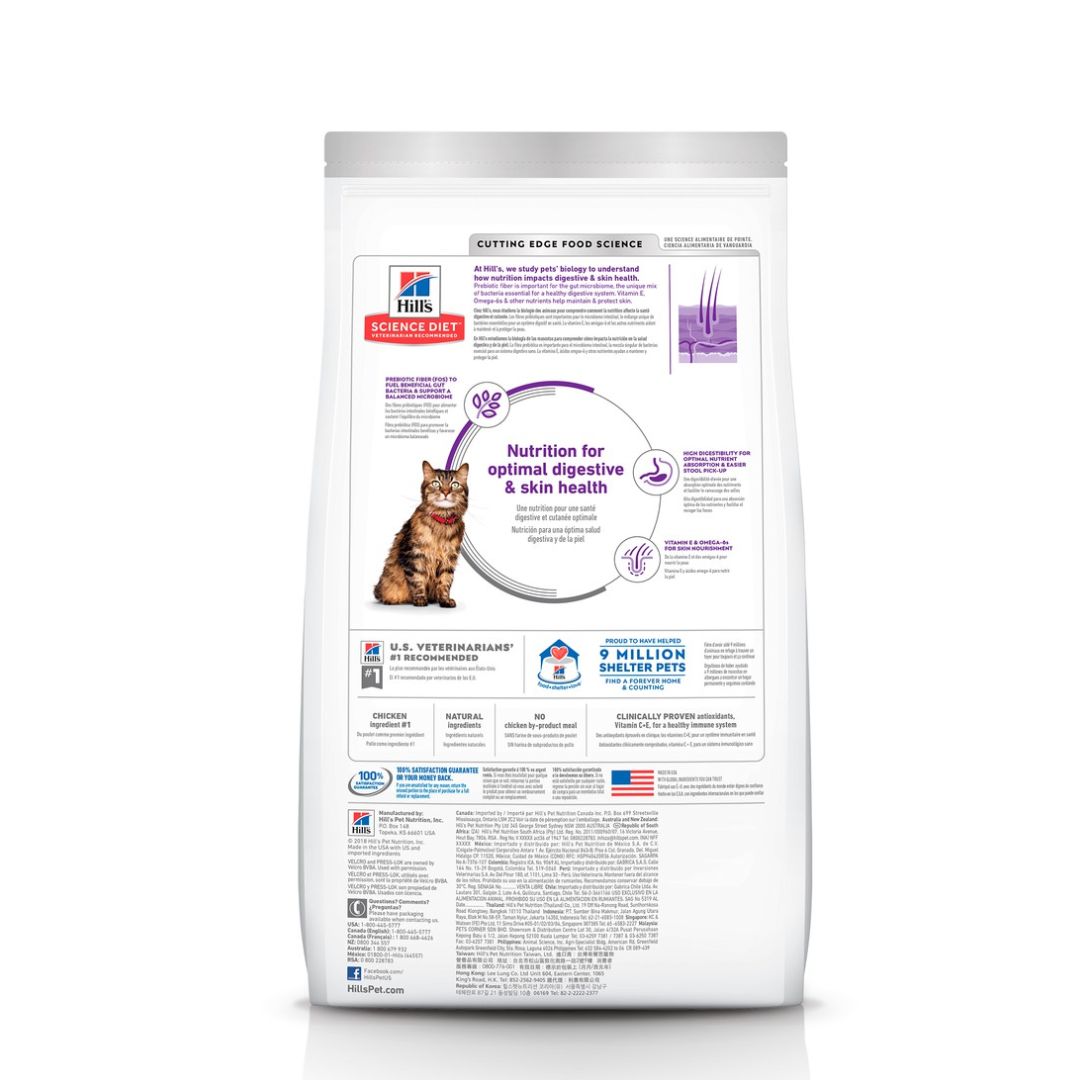 Hill's Science Diet Feline Adult Sensitive Stomach & Skin 3.18kg Dry Cat Food (EXP: 01 Nov 2026) image 2