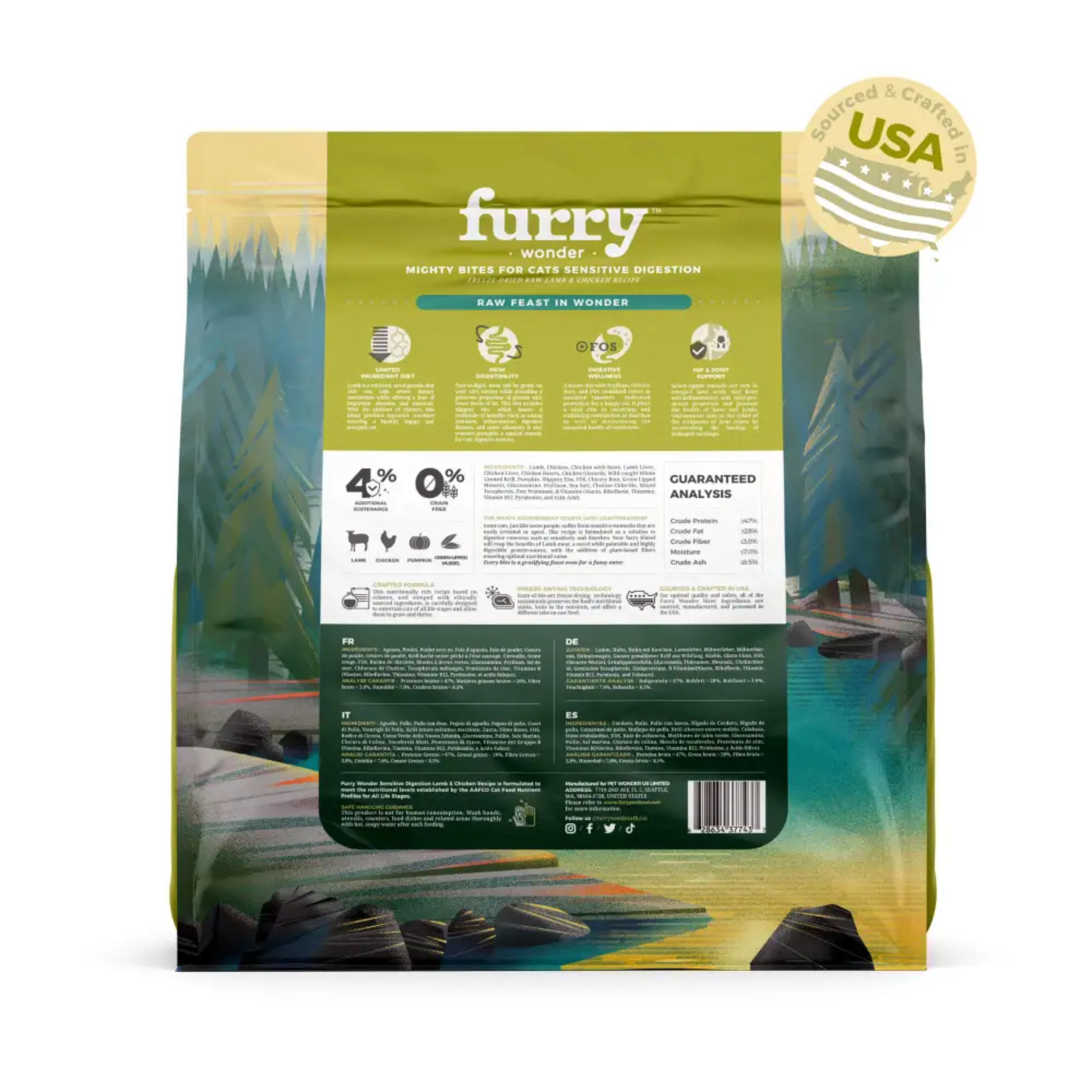 Furry Wonder Sensitive Digestion Freeze-dried Raw Recipe For Cats 50g (trial pack) image 2