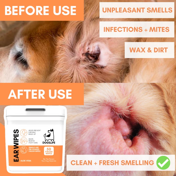 (Ex:p: Nov'24) Dogslife Ear Cleaning Wipes 50 Finger Wipes image 10