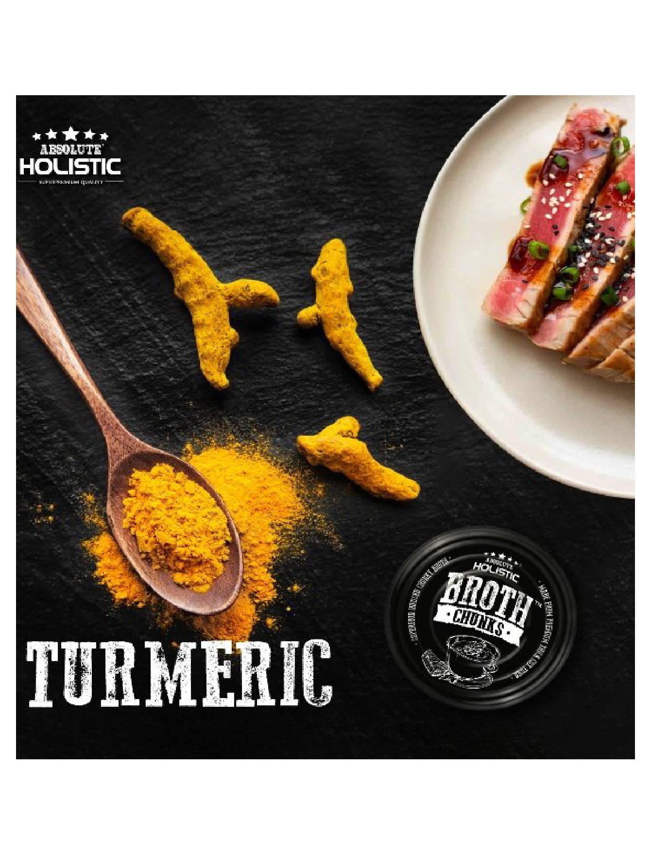Absolute Holistic Broth Chunks Tuna Thick Cuts & Turmeric Wet Cat & Dog Food 80G image 6
