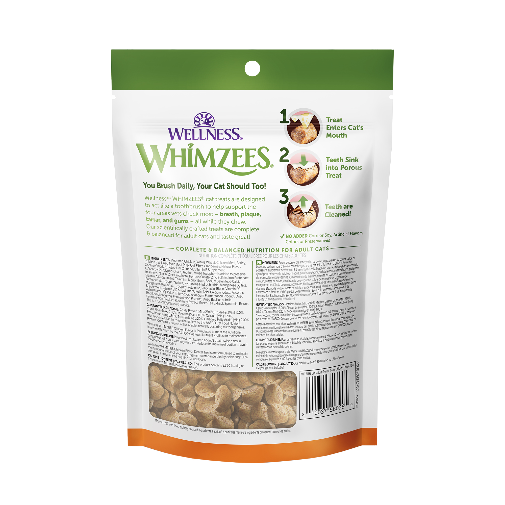 Whimzees Cat 4.5oz Chicken Flavour Dental Treats for Cats image 2