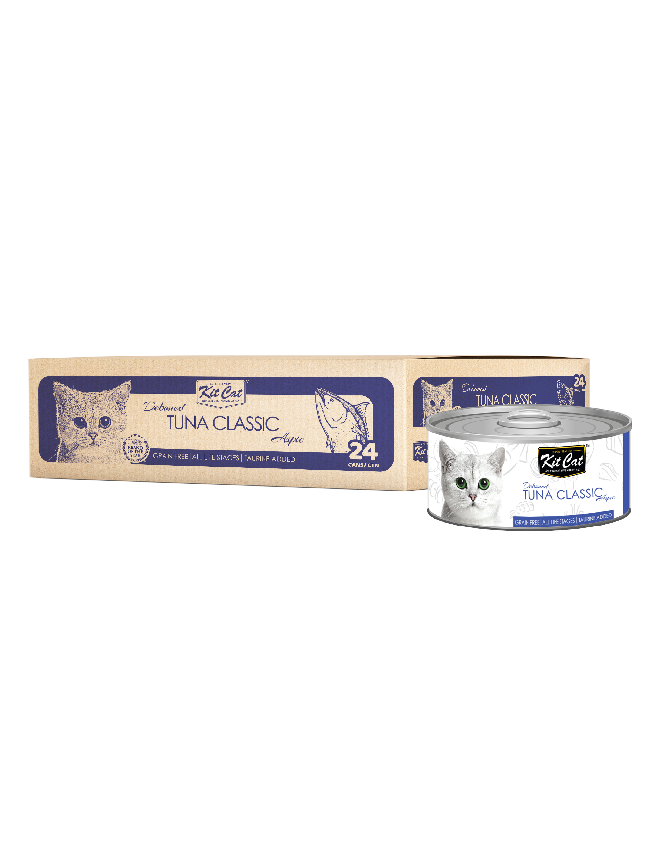 Kit Cat 80g Deboned Toppers Canned Tuna Classic Aspic Wet Cat Food image 2