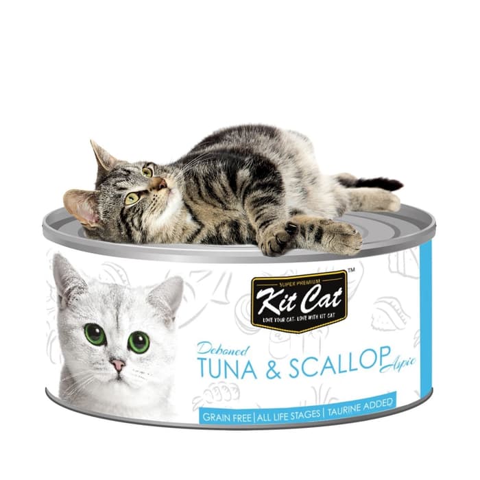 Kit Cat 80g Deboned Toppers Canned Tuna & Scallop Wet Cat Food image 2