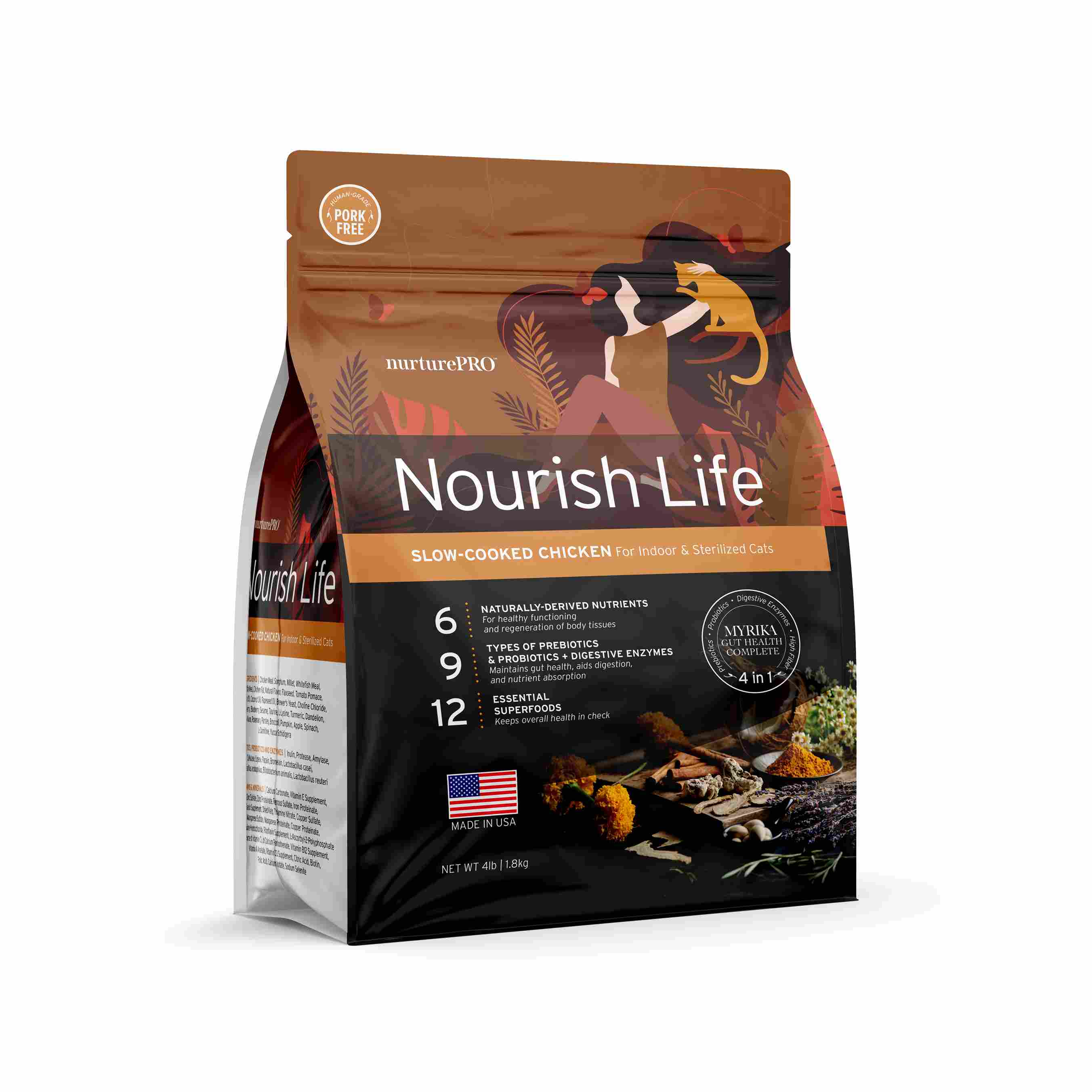 Nurture Pro Cat Nourish Life Slow-cooked Chicken For Mature Cat/Weight Management Dry Cat Food image 3