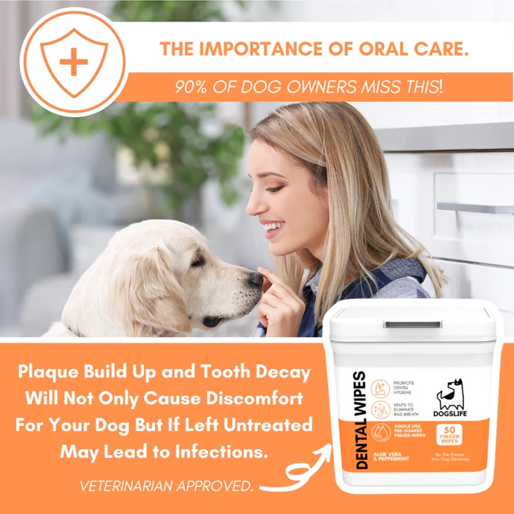 Dogslife Dental Cleaning Wipes 50 Finger Wipes image 3