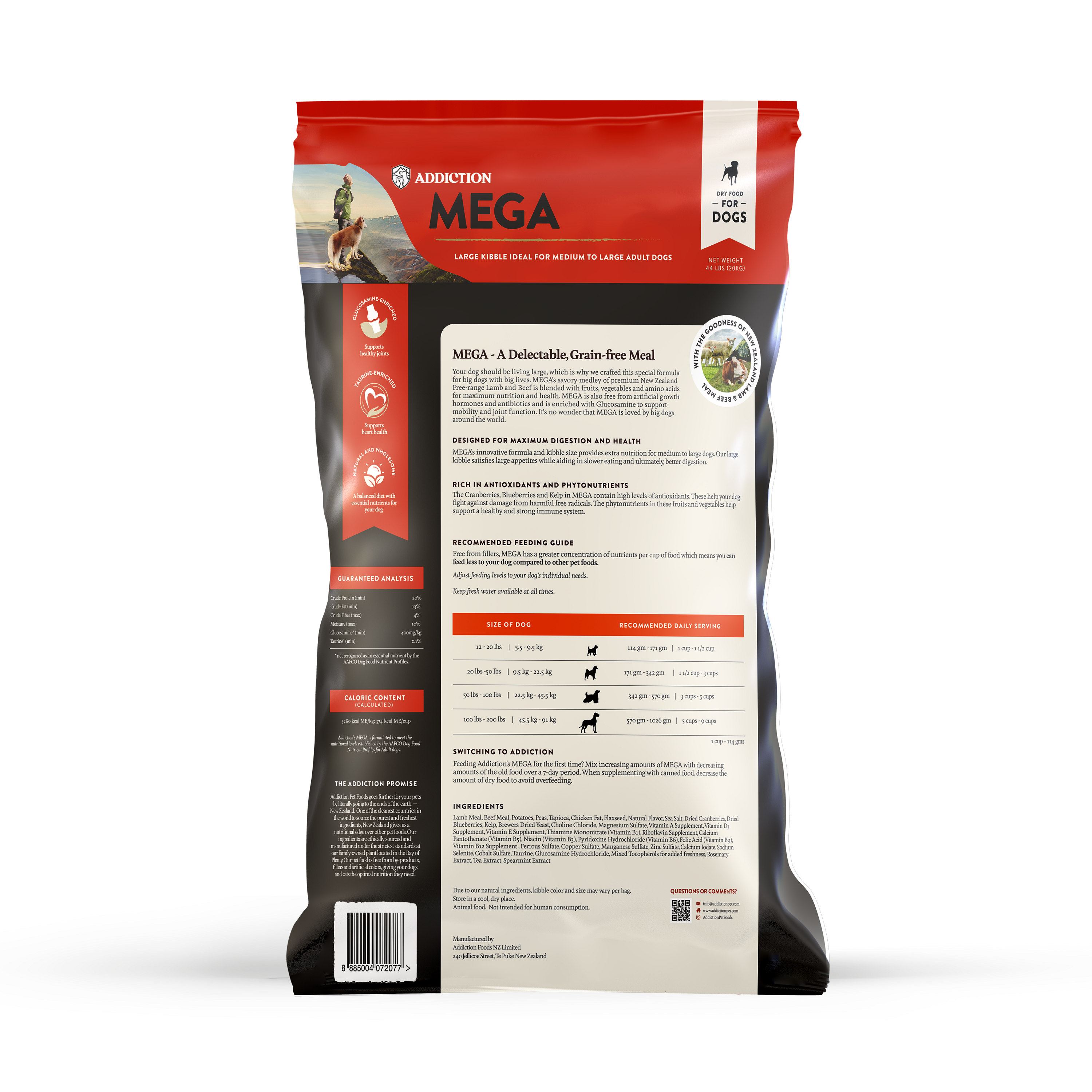 Addiction Dog 20kg Mega Adult Large Breed Dry Dog Food image 2